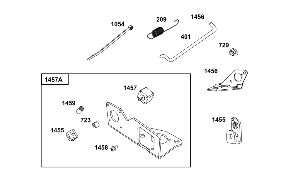 Controls Group Diagram and Parts List for 389445-0150-E1  Briggs and Stratton Engine